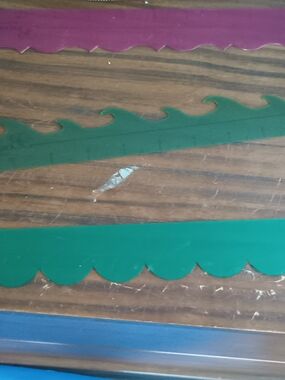 Borders Very Colorful Scalloped & Wavy Edge Trimmers - Green, Teal, Purple